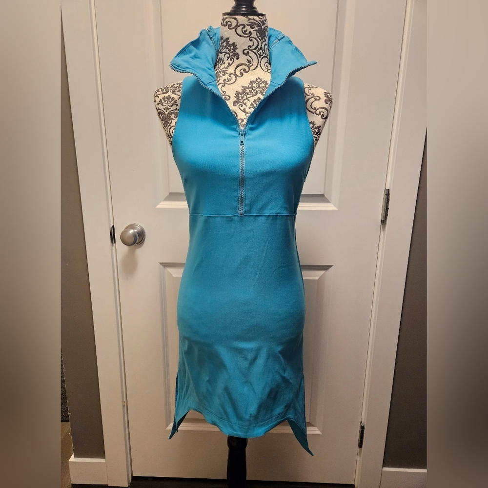 Blue Sleeveless Midi Dress